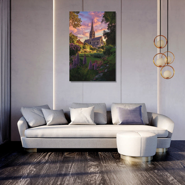 Salisbury Cathedral Twilight Canvas