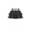Dark in Love Bonded Tulle Layered Goth Mini Skirt in Black