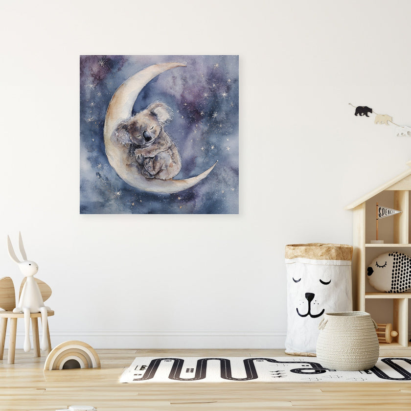 Sleepy Koala Moonlit Canvas