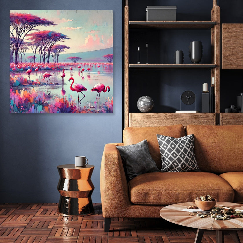 Flamingo Paradise Canvas