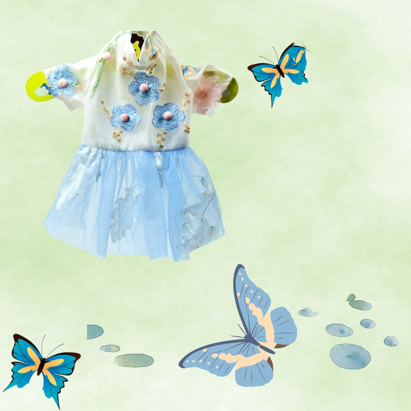 Cat Hanfu Clothes Pet Summer Thin Section