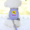Korean Embroidered Pet Backpack Leash Chest Strap