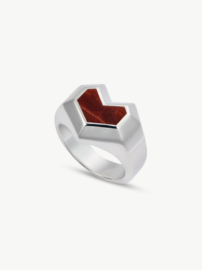 Sterling Silver Tiger Eye ring - Daryl | No More Nobody