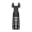 Dark in Love Morwenna Lace Gothic Maxi Dress in Black