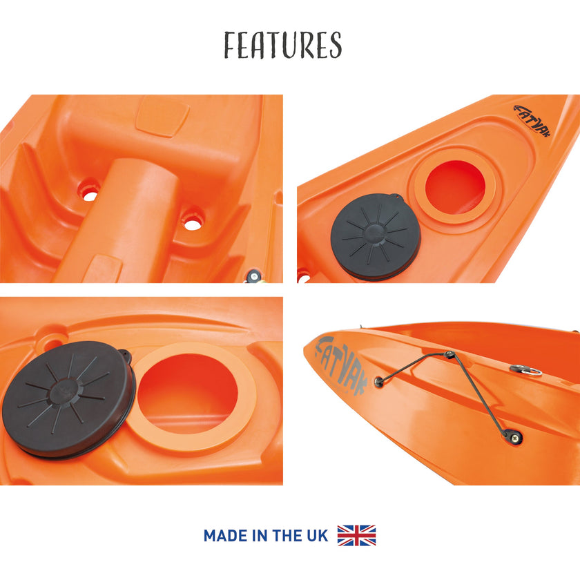Kaafu Solo Fishing Kayak | Orange | Complete Package