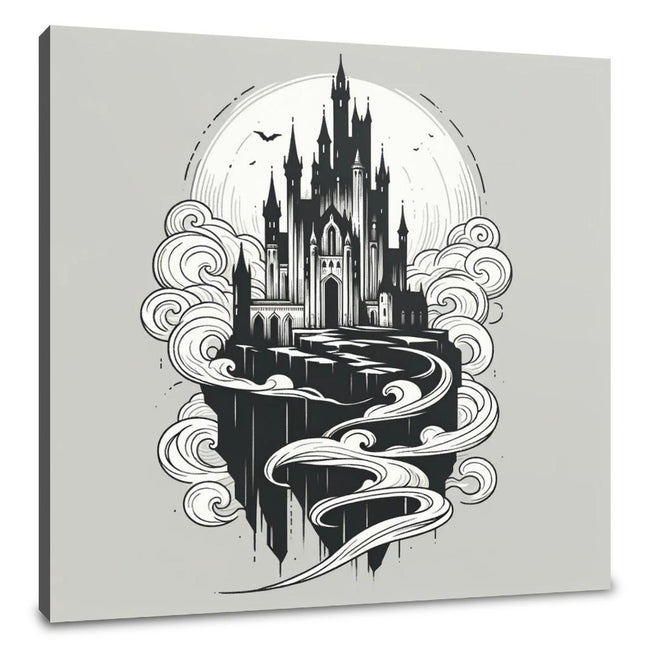Misty Gothic Castle Canvas