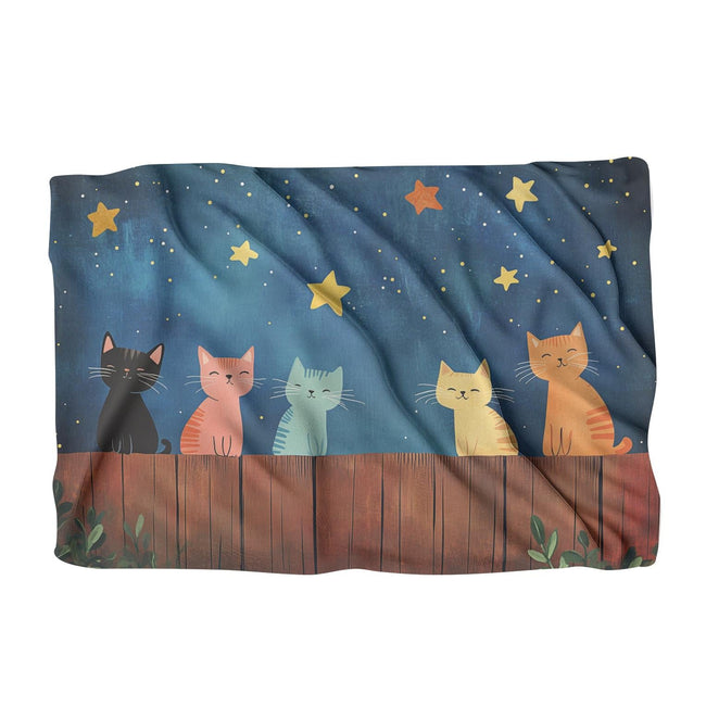 Decke mit miauenden Katzen für die Nacht