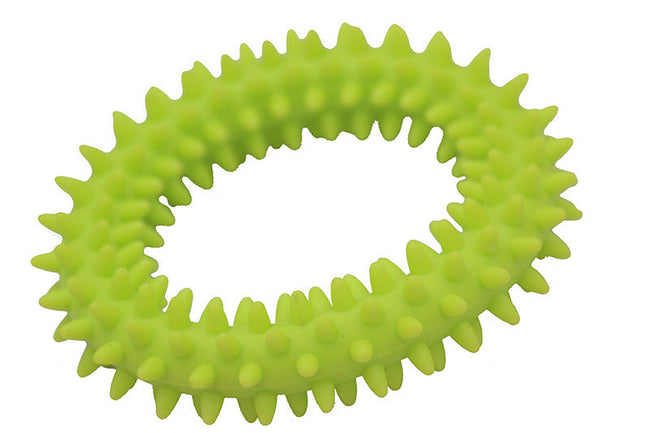 Dog Chew Toy TPR Spiky Circle Ring Dog Bite-Training Chew Molar Toy Cleaning Tooth Pet Supply