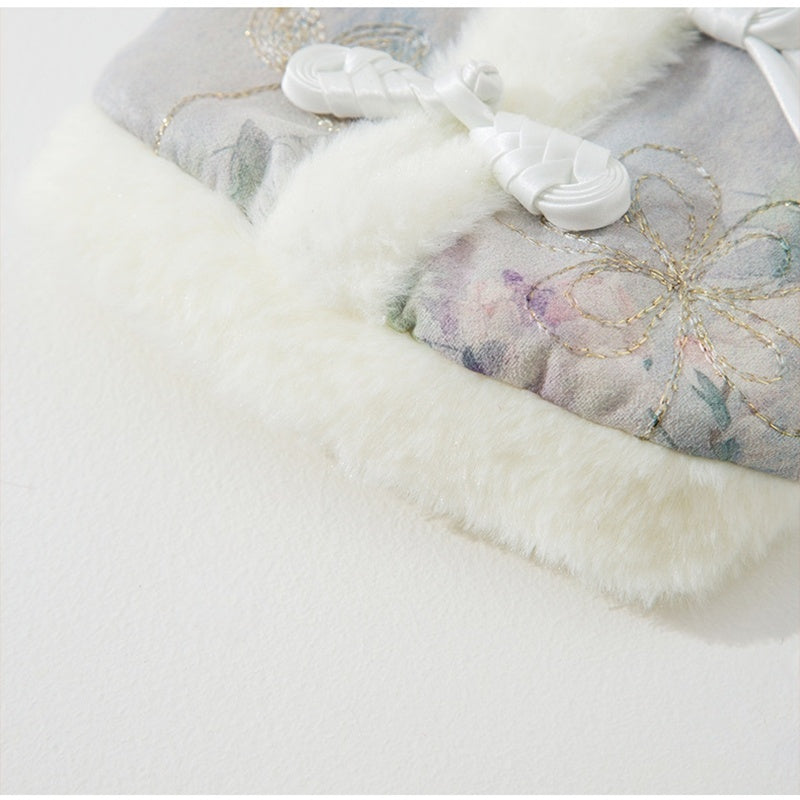 New Chinese-style Pet Clothing For Autumn And Winter With Fleece For Warmth, A Stretchable Bichon Frise Vest, And New Year Dog Clothes