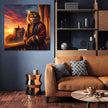 Majestic Sunset Monarch Cat Canvas