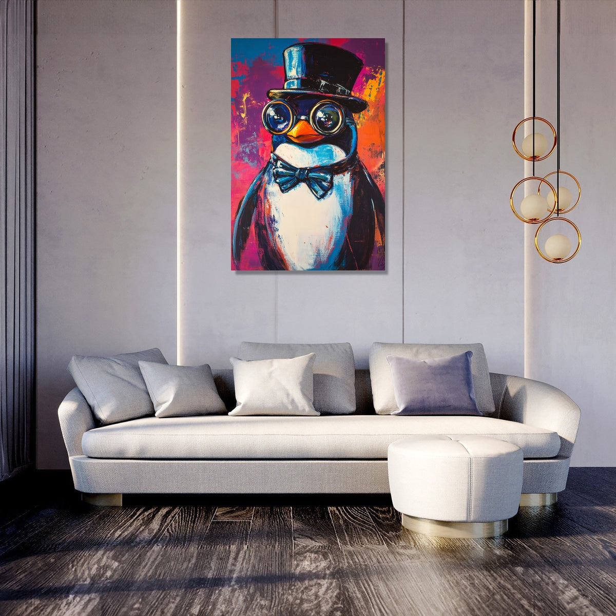 Millionaire Penguin Vision Canvas