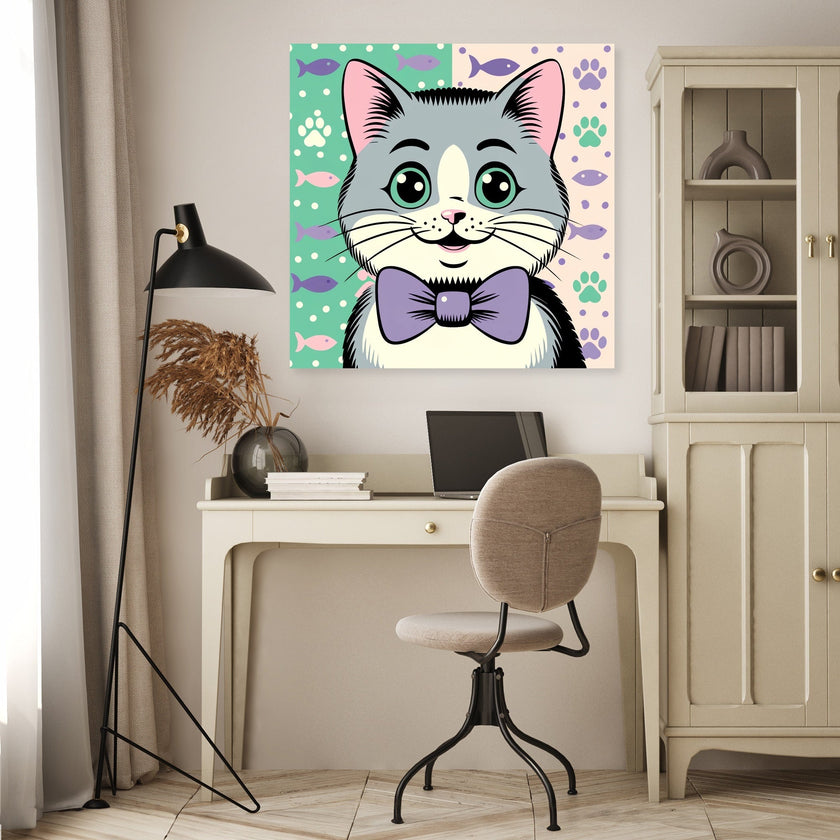 Whimsical Cat Canvas