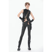 Dark in Love Punk Leather-Look Strap Detail Trousers