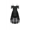 Dark in Love Romantic Gothic Lace Layered High-Low Dress