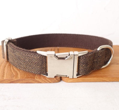 Haustier-Halsband mit neuer Schnalle aus Legierung, verdicktes, bissfestes Hundehalsband, Handführungsseil für Haustiere