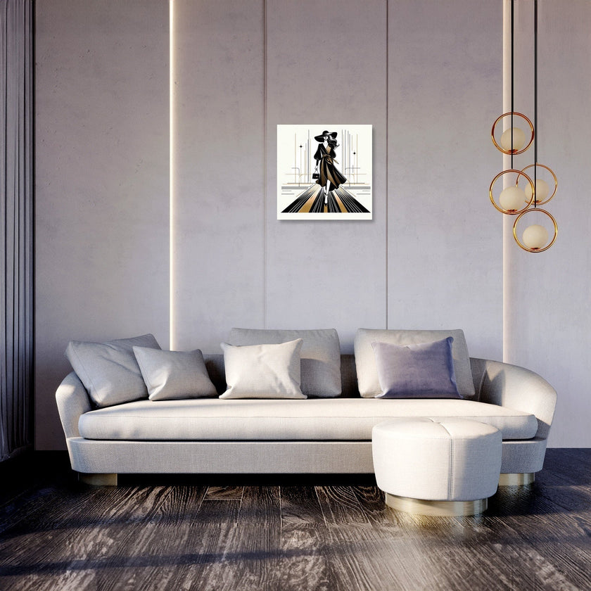 Catwalk Elegance Unveiled Canvas