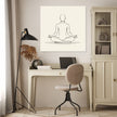 Contemplative Silhouette in Monochrome Canvas
