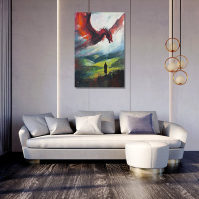 Welsh Dragon Majesty Canvas
