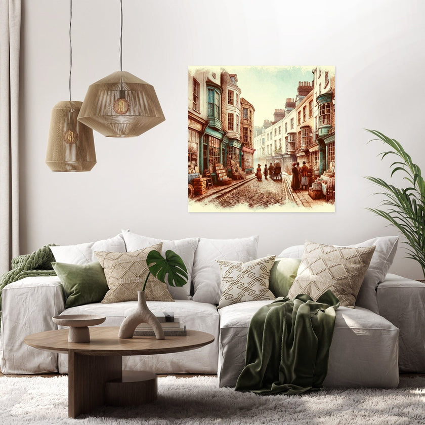 Vintage Lanes of Brighton Canvas
