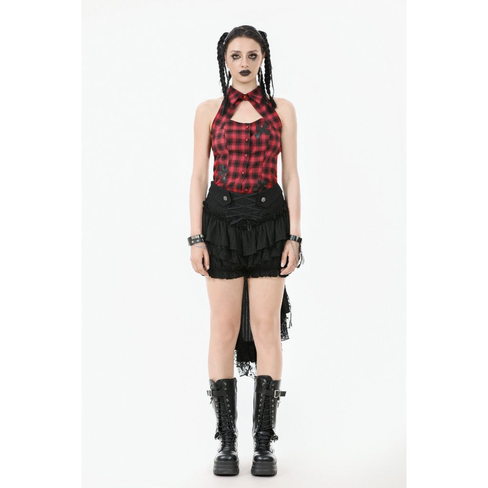 Dark in Love Cordelia Gothic High-Low Layered Skort