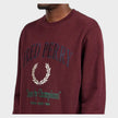 Embroidered Champion Sweatshirt Oxblood