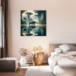 Lakeside Reflections Triceratops Canvas