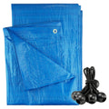 Blue S-Grade Tarpaulin with 10 x 6" Bungee Balls (Black)