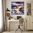 Melancholic Dawn Sleigh Ride Canvas