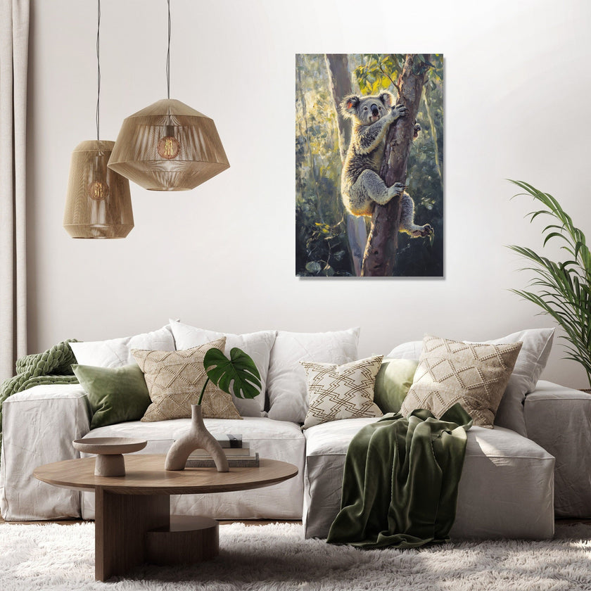 Koala in Eucalyptus Canvas