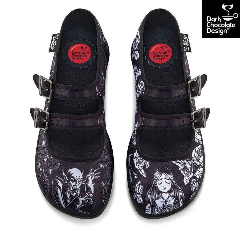 Chocolaticas® Death Stalks Gothic Mary Jane Flats