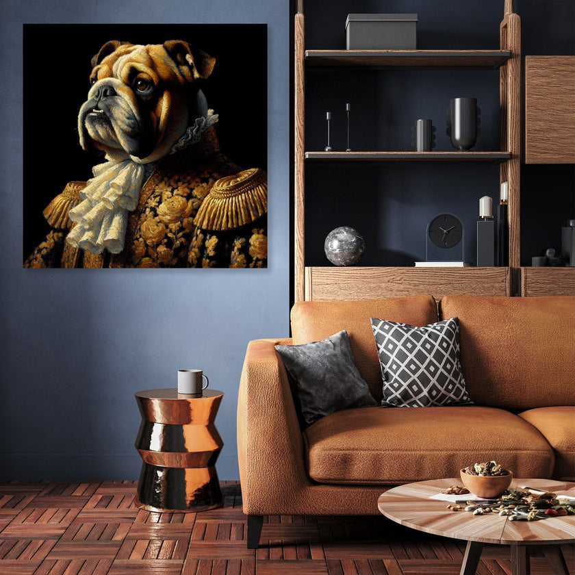 Regal Bulldog Majesty Canvas