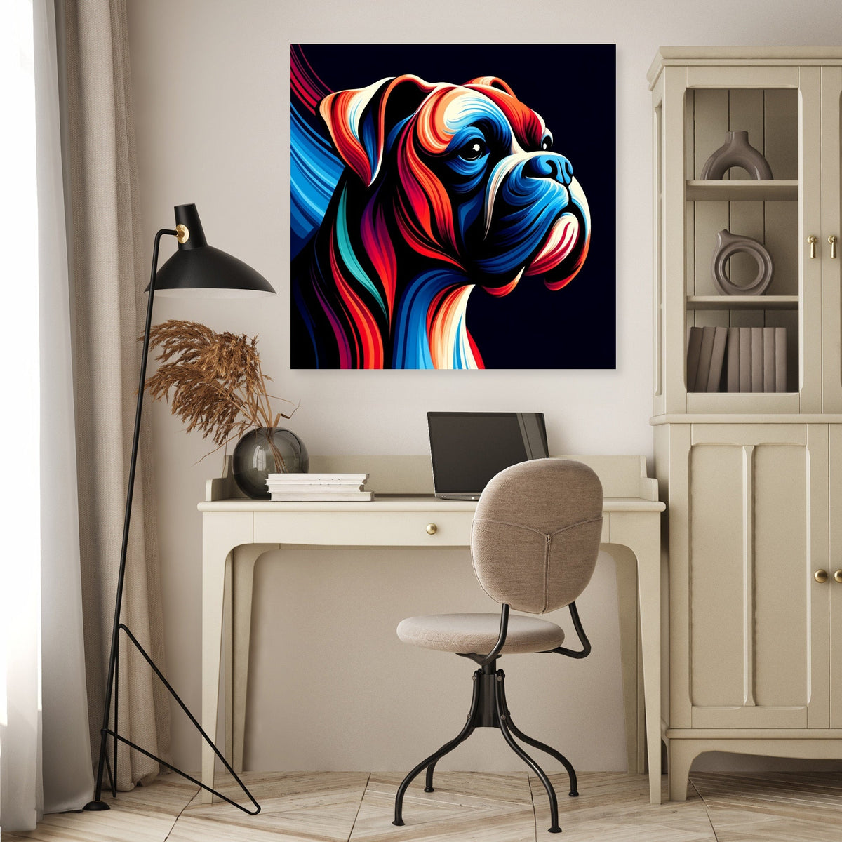 Abstract Boxer Emotional Landscape Canvas