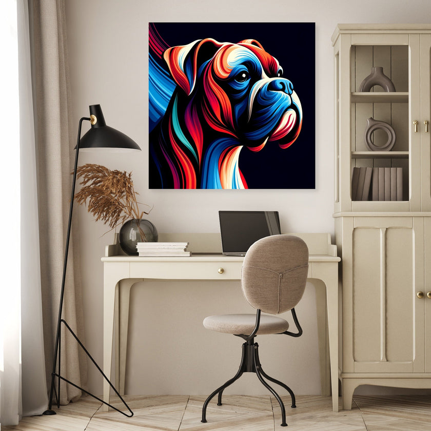 Abstract Boxer Emotional Landscape Canvas