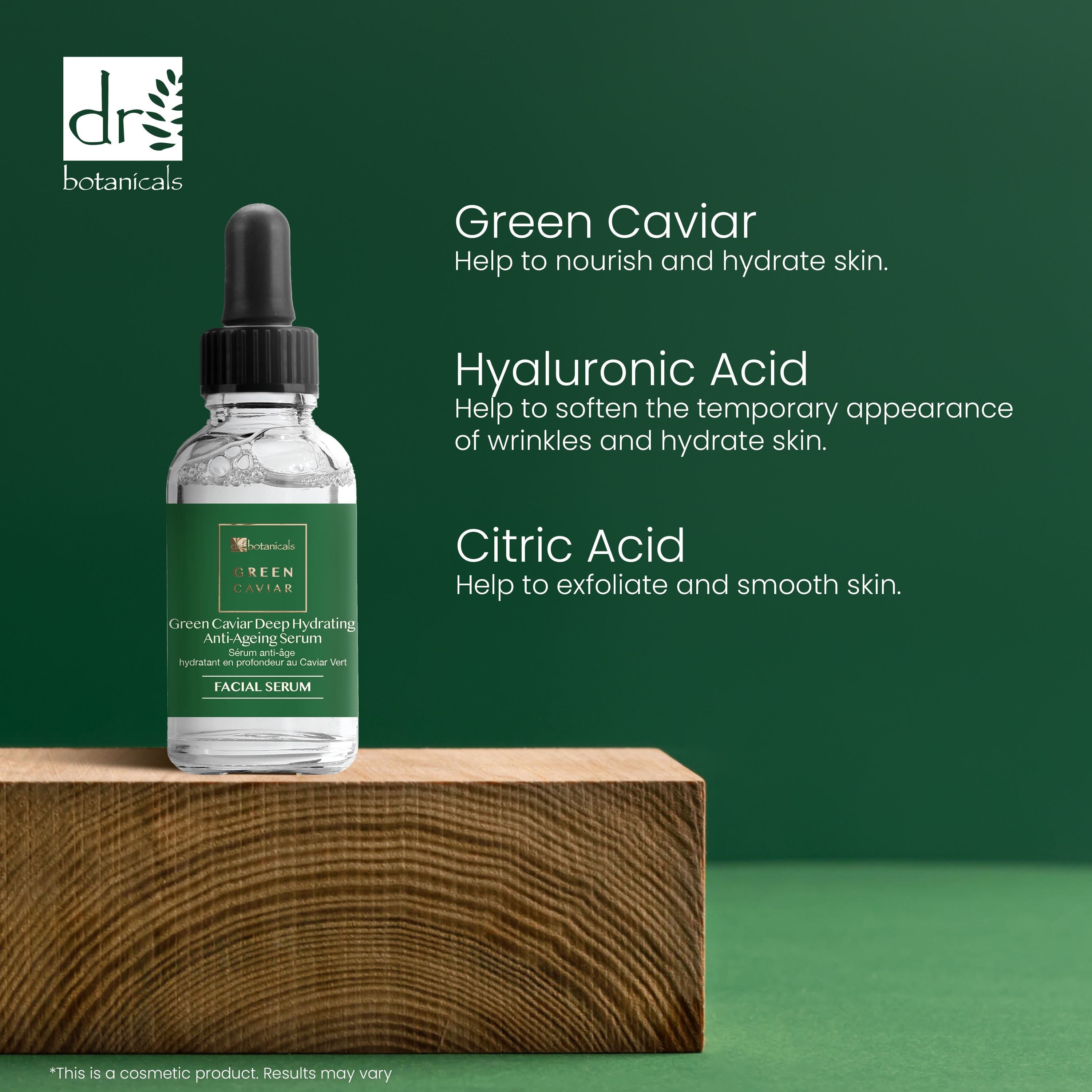 Green Caviar Serum, Night Moisturiser and Mask