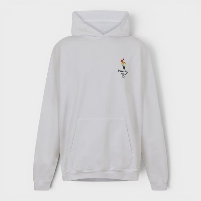 Paris Olympics Oversized Hoodie White