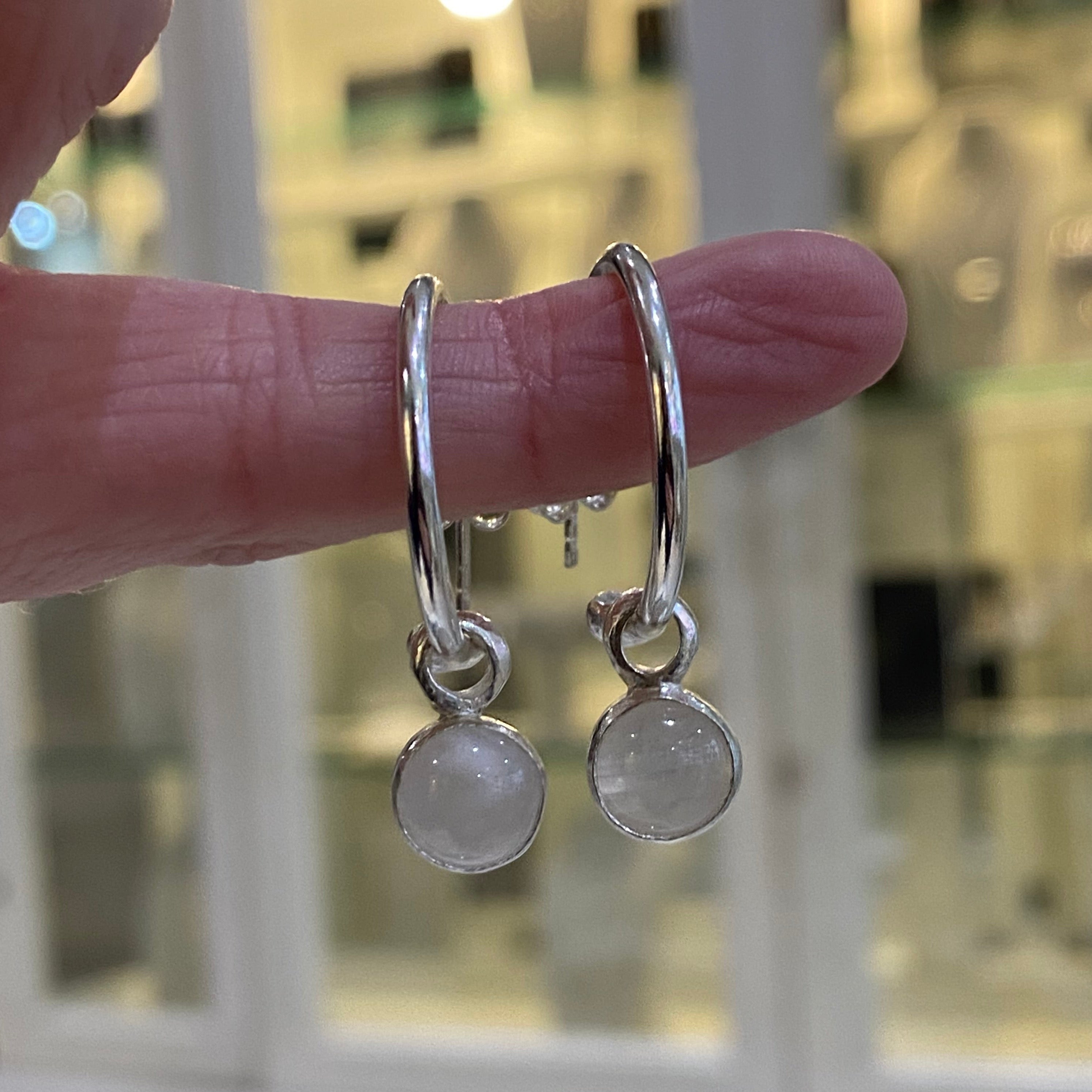 Moonstone Hoops