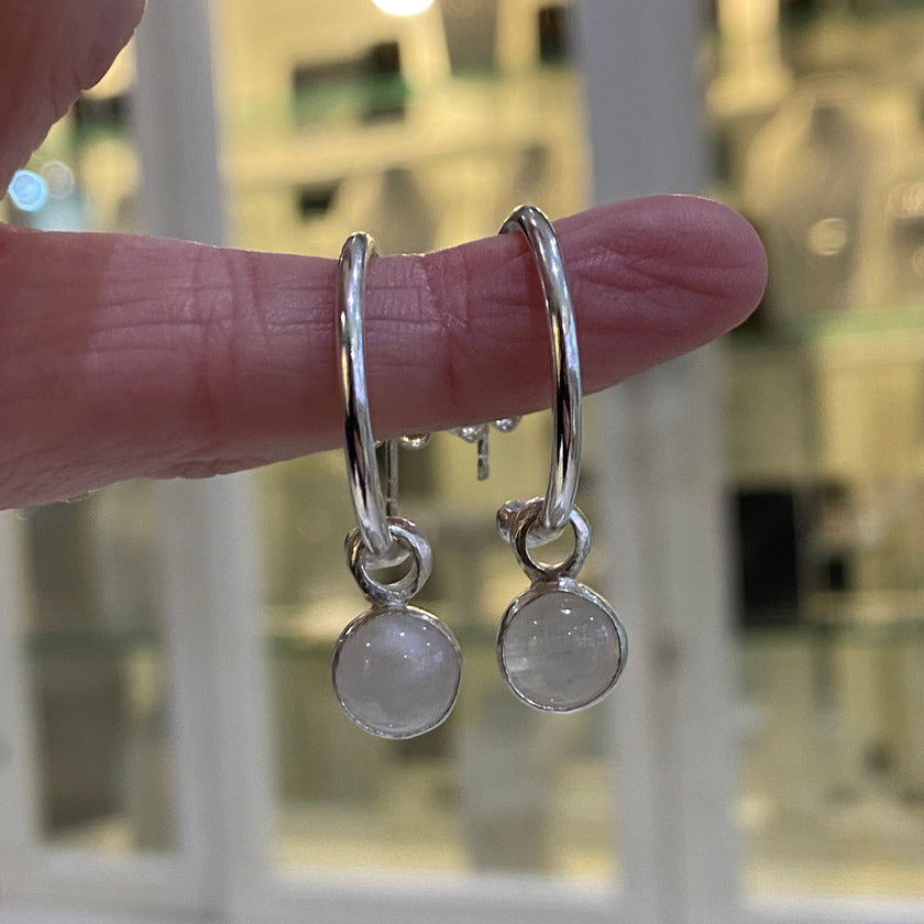 Moonstone Hoops