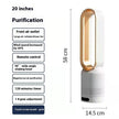 Anion Air Purification Fan Indoor Home Fan-free Blade Air Circulator Touch Screen Button