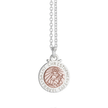 Personalised St Christopher Necklace - Silver & Rose Gold