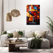 Geometric Wine Glass Canvas