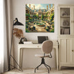 Cambridge Courtyard Contemplation Canvas