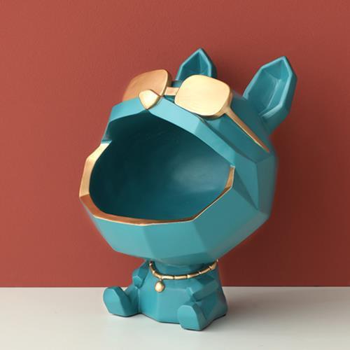 Genial figura de perro, caja de almacenamiento con perro de boca grande, decoración del hogar