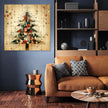 Geometric Festivity Christmas Tree Canvas