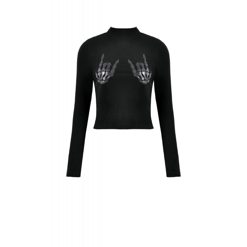 Dark in Love Lilith Skeleton Hands Long Sleeve Top