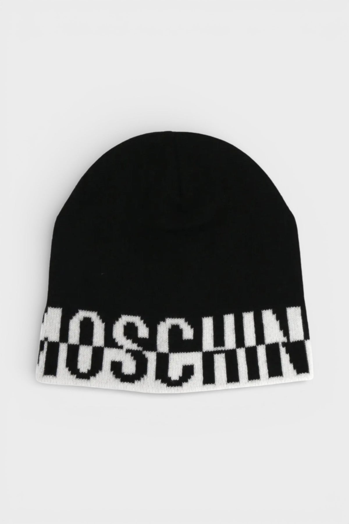 Gorro con el logotipo de Moschino blanco y negro