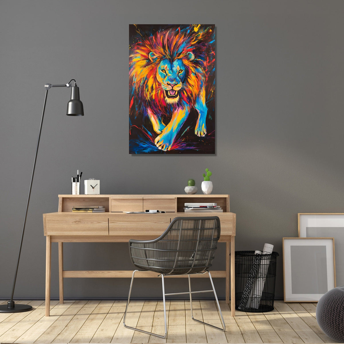 Lion's Vivid Roar Canvas