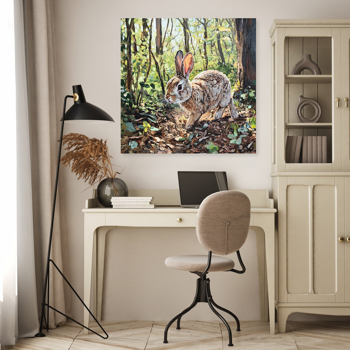Rabbit's Woodland Canvas