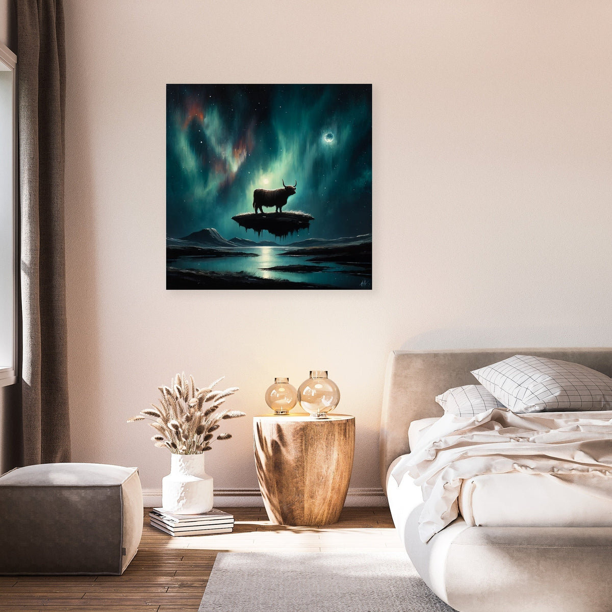 Highland Cow Mystique Canvas