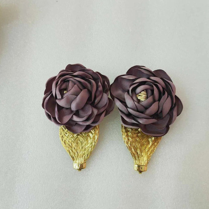2025 New High Quality African Big Purple Flower Pendant Women Jewelry Set Dubai