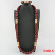 Nigerian Bridal Coral Jewellery Set | Crystal Pillar Beads | Necklace, Earrings & Bracelet